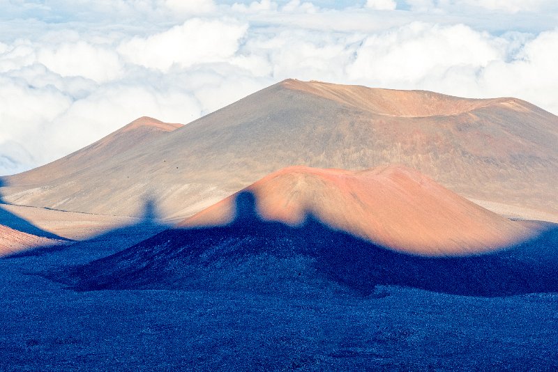 20140109_171845 D800-Edit.jpg - Summit, Mauna Kea.  Note the shadows of the telescopes as the sun sets